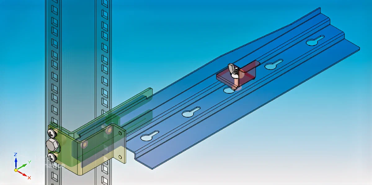 Universal Offset Bracket — Rittal 1U